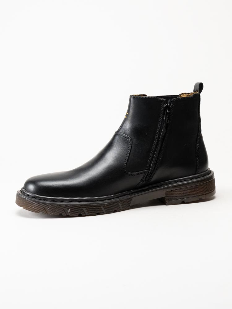 Rieker - Svarta chelsea boots i skinn