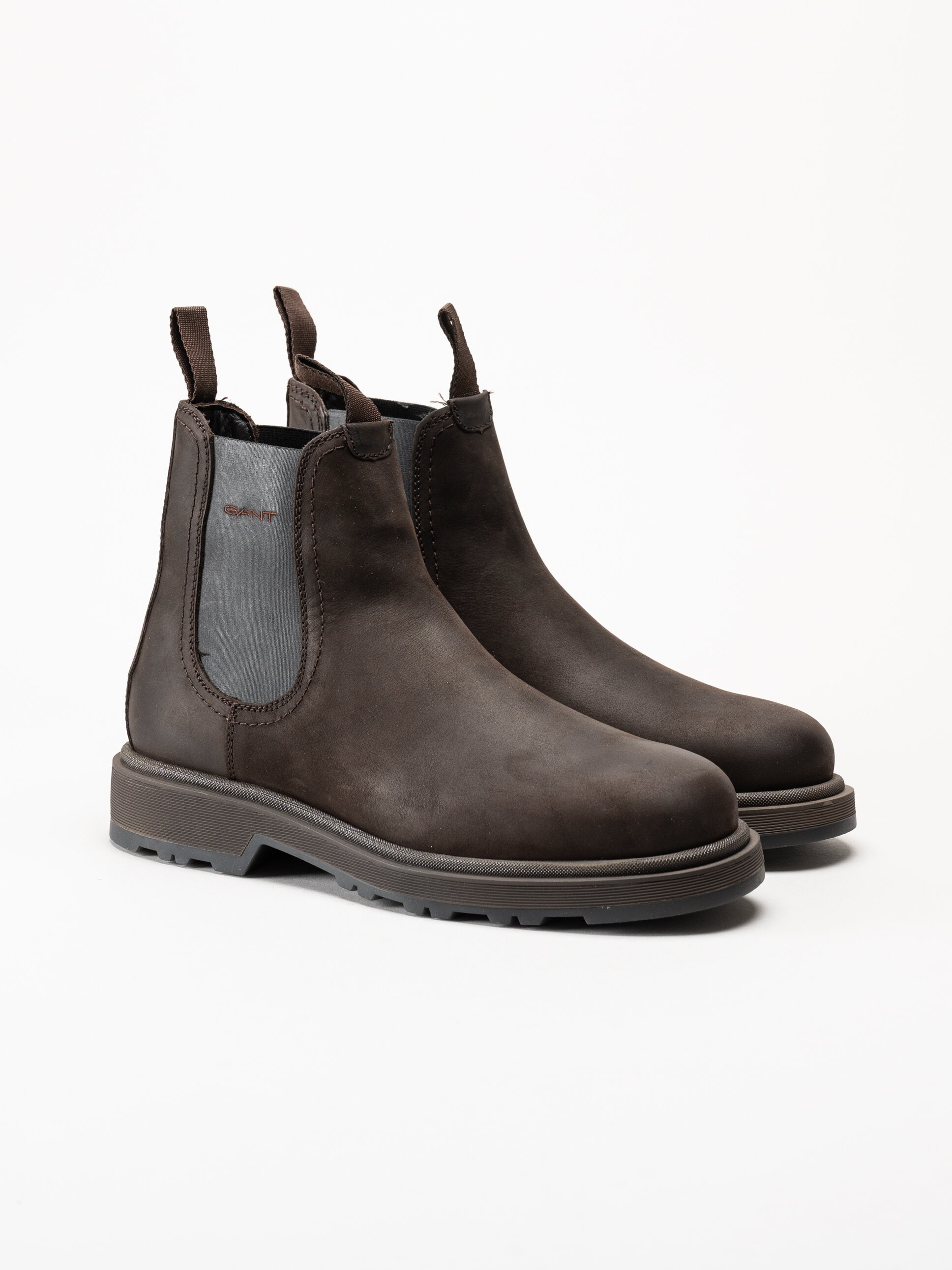 Gant Footwear - Blisdor - Mörkbruna chelsea boots i oljad nubuck