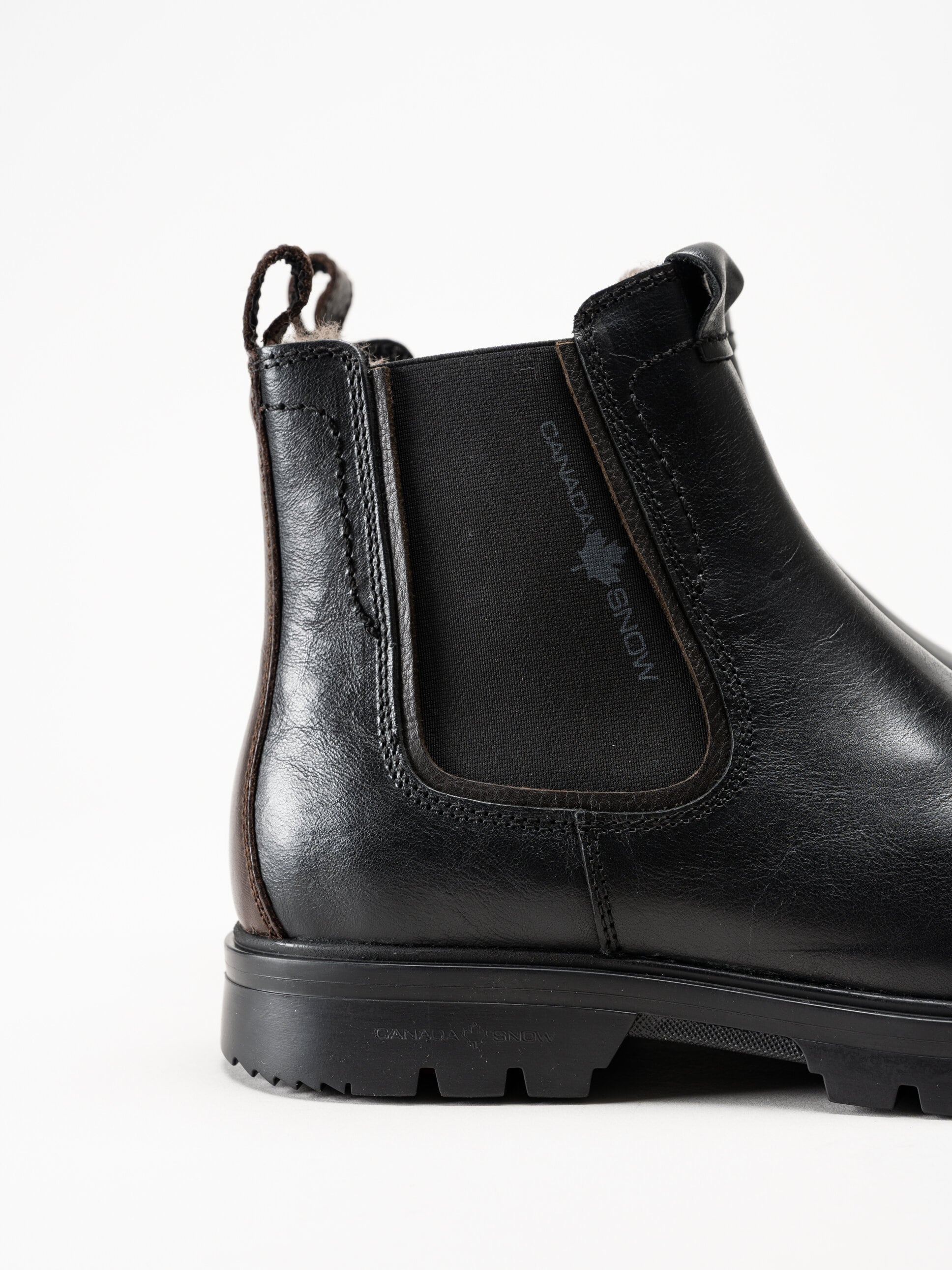 Canada Snow - Mount Faden - Svarta fodrade boots i skinn