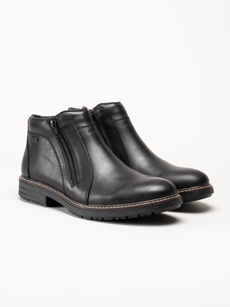 Rieker - Svarta chelsea boots i skinn