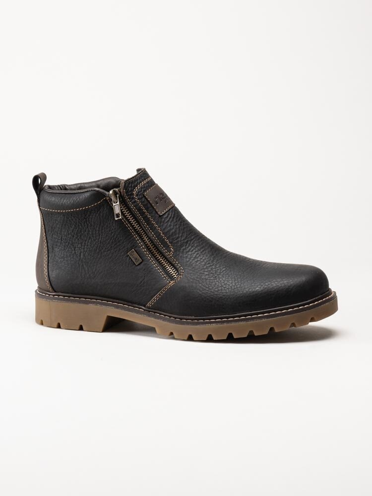 Rieker - Mörkbruna fodrade boots i skinn