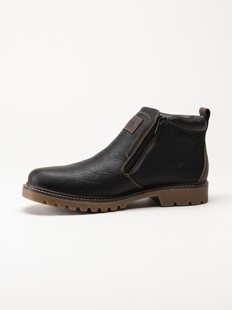 Rieker - Mörkbruna fodrade boots i skinn