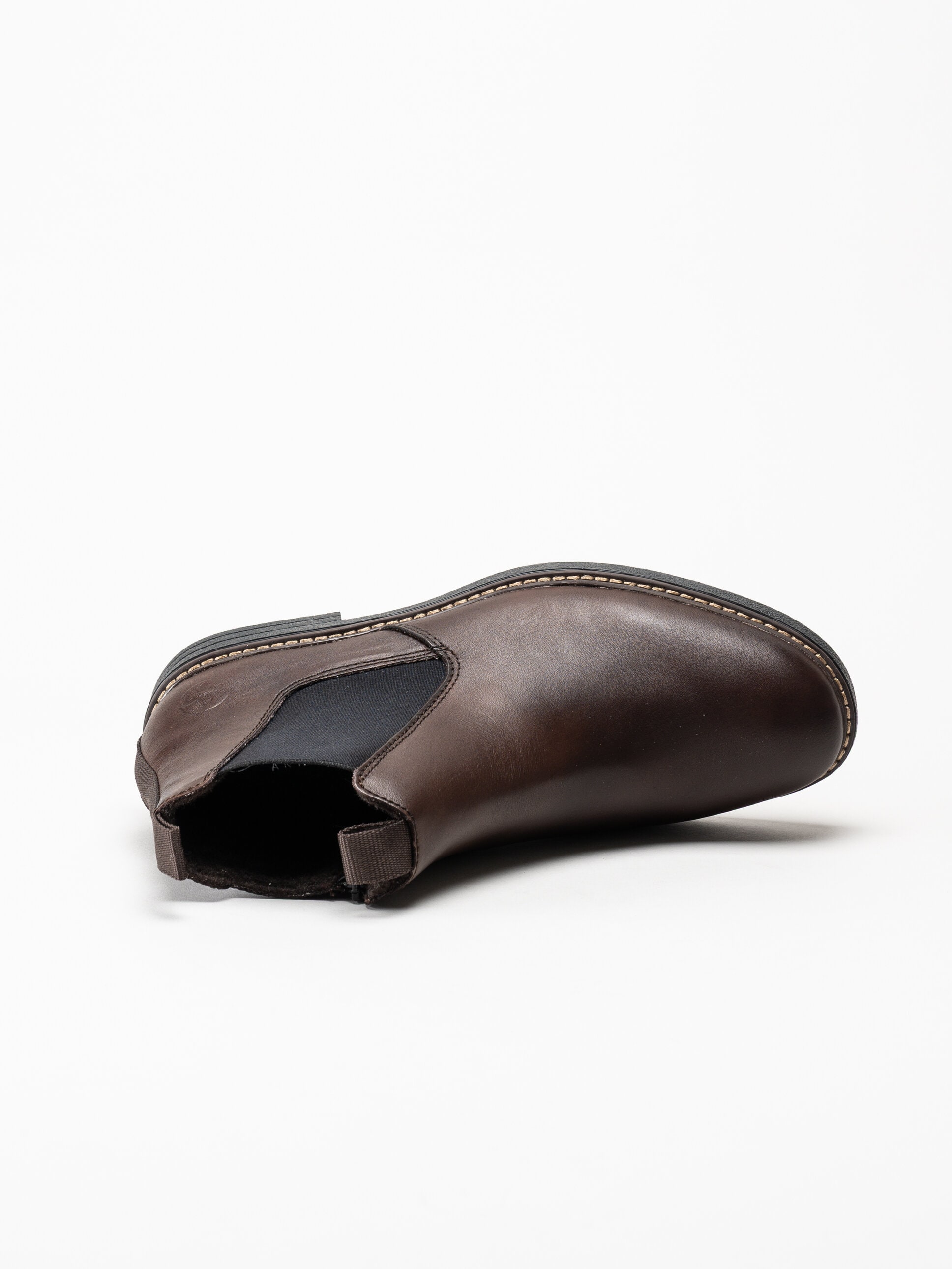 Rieker - Mörkbruna chelsea boots i skinn