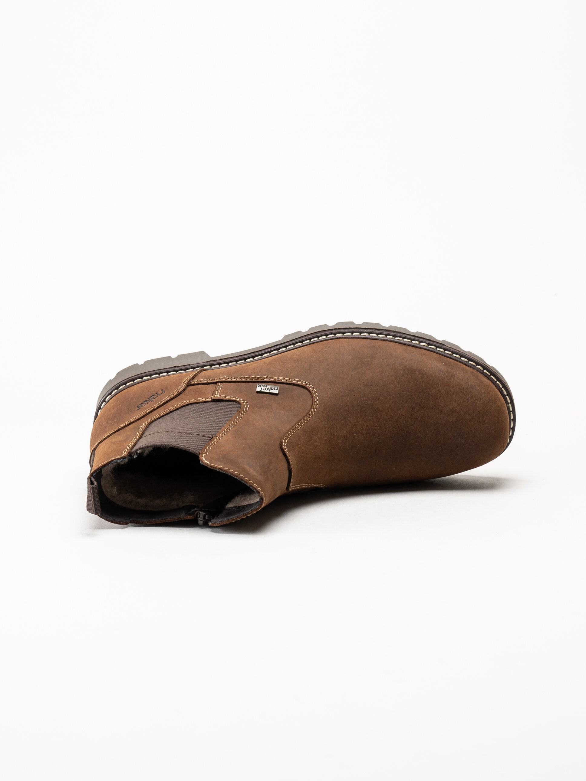 Rieker - Bruna fodrade Chelsea boots i oljad nubuck