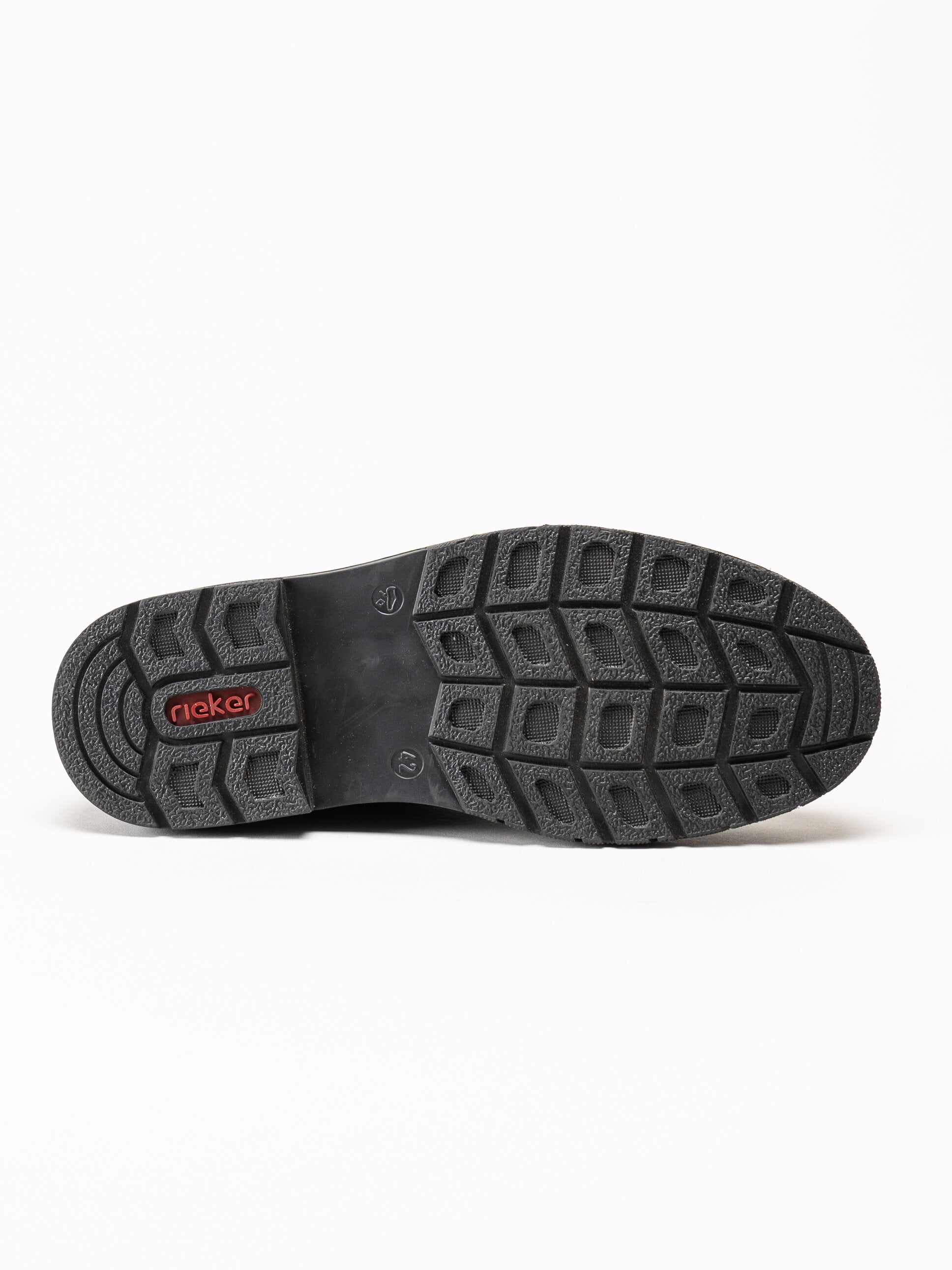 Rieker - Svarta fodrade boots i oljad nubuck