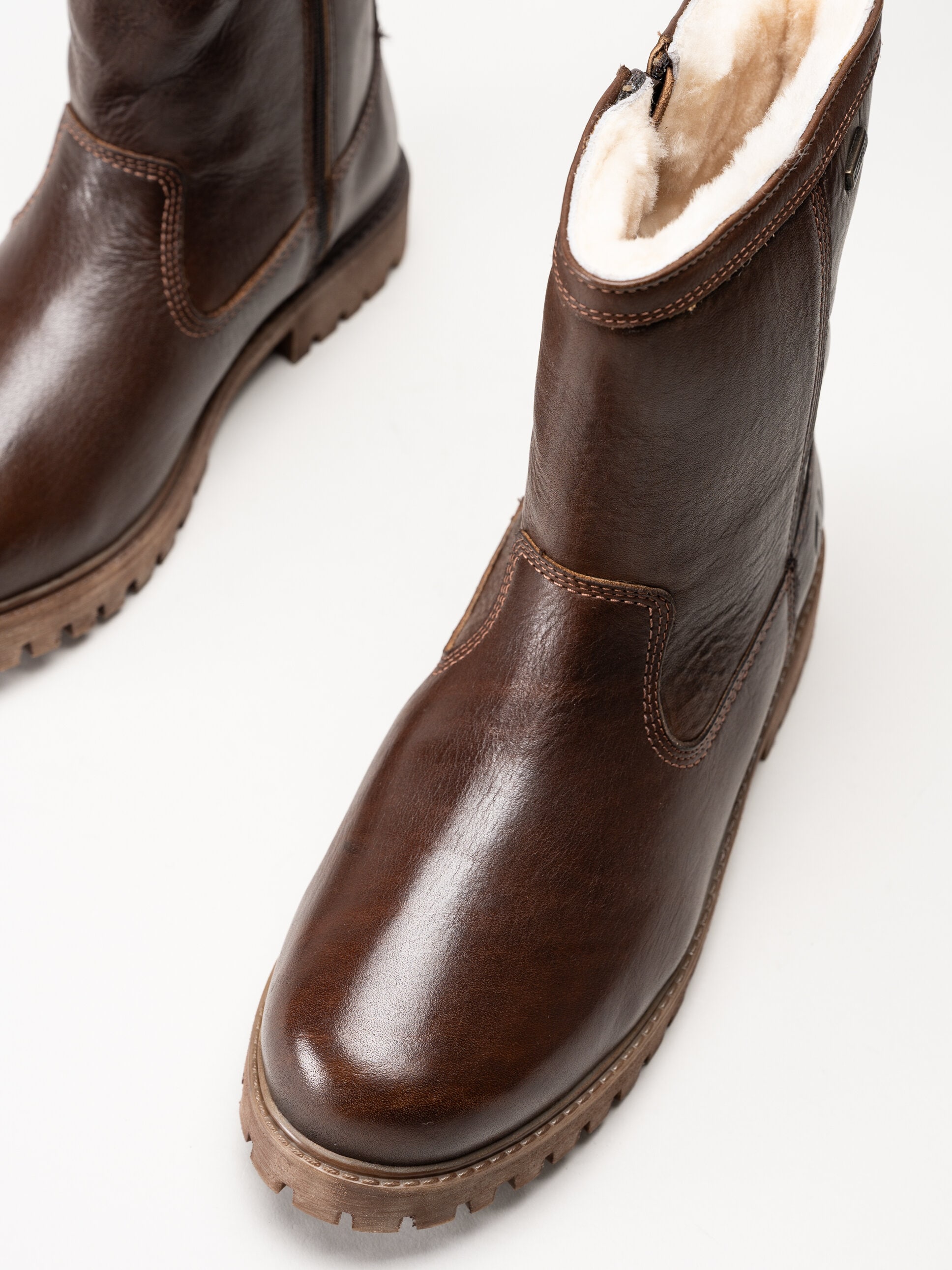 Axelda - Belluno - Bruna fodrade boots i skinn