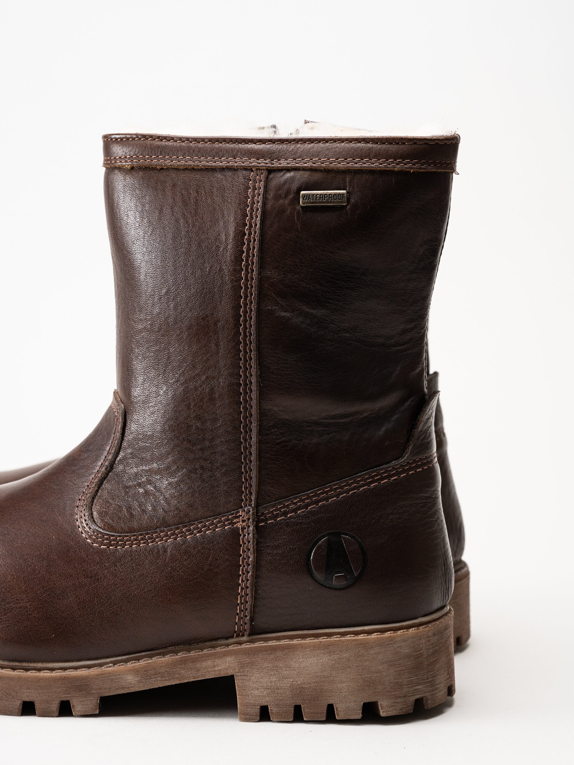 Axelda - Belluno - Bruna fodrade boots i skinn