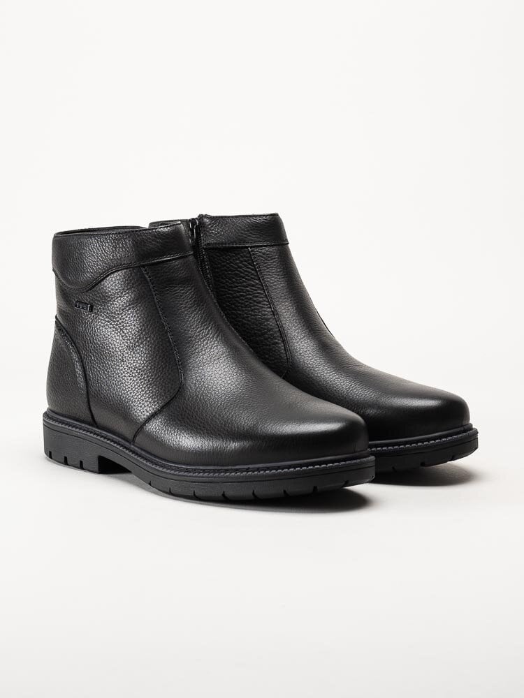 G Comfort - Svarta boots i narvsatt skinn med fårskinnsfoder