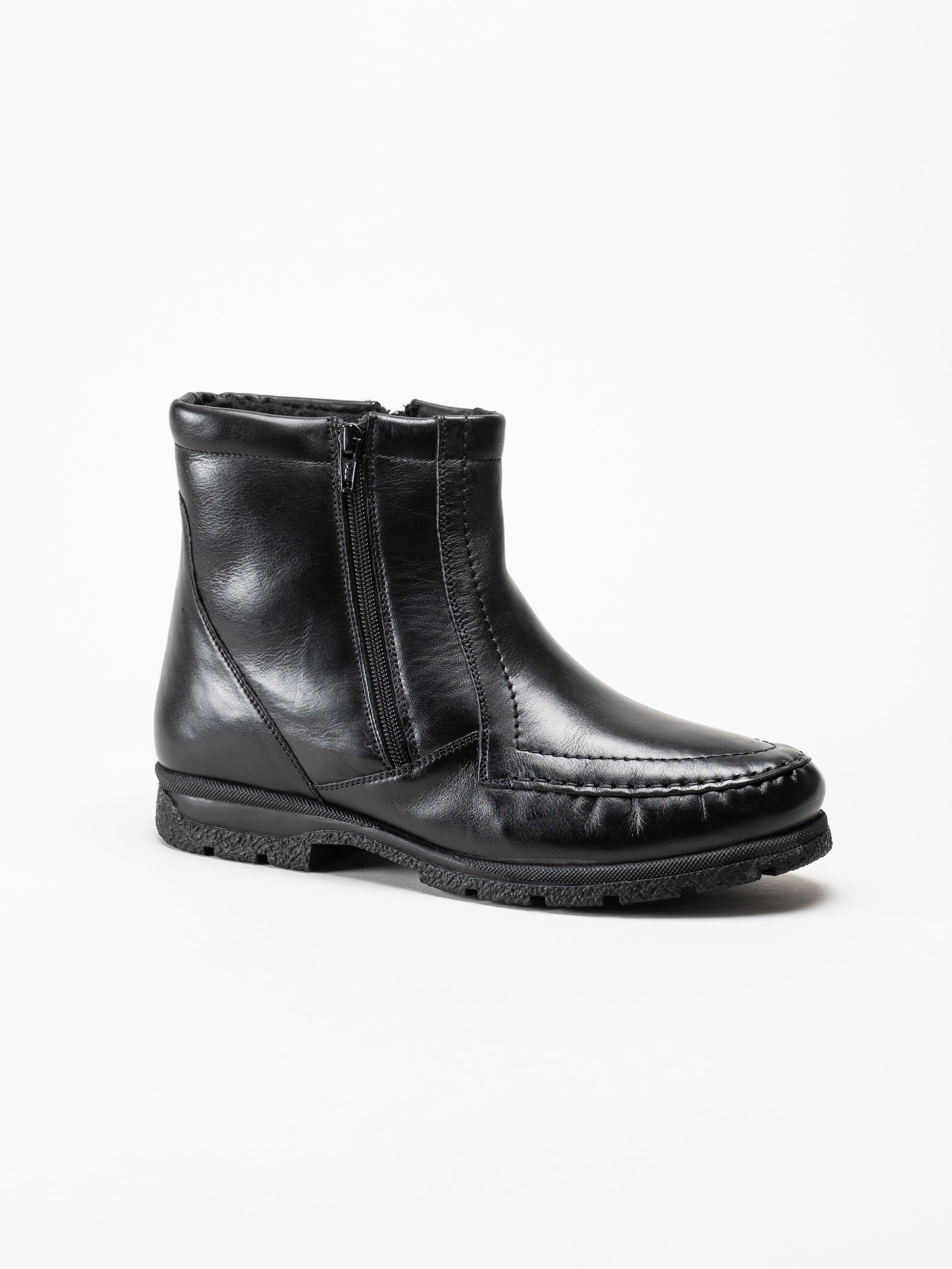 Marco Bossi - Svarta fodrade boots i skinn