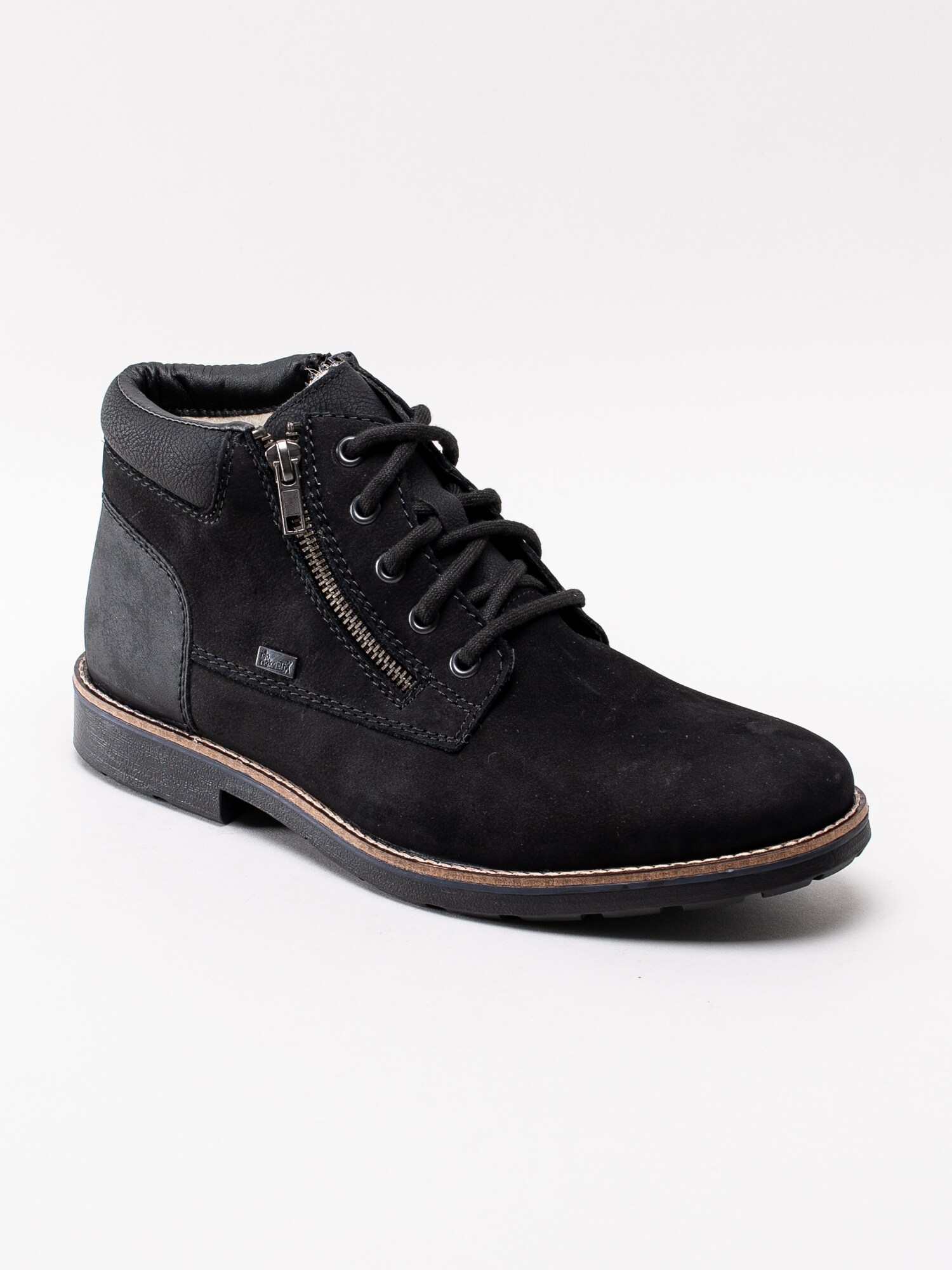 12193022 Rieker 35331-01 svarta Rieker-Tex snörkängor med ullfoder-1