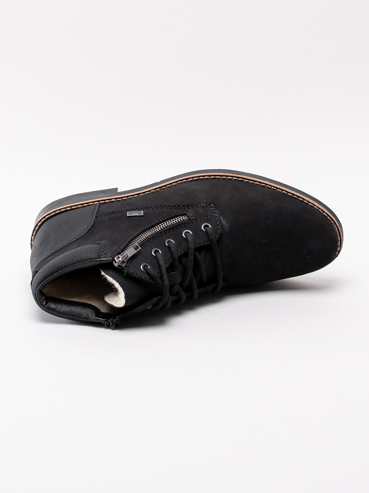 12193022 Rieker 35331-01 svarta Rieker-Tex snörkängor med ullfoder-4