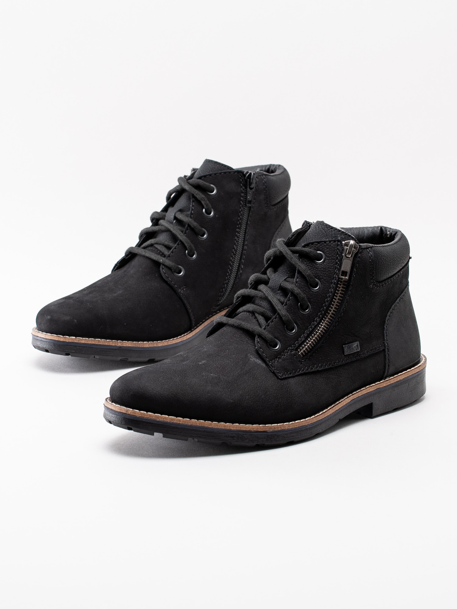 12193022 Rieker 35331-01 svarta Rieker-Tex snörkängor med ullfoder-6