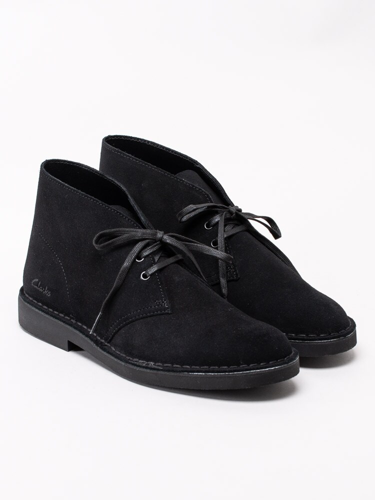 12203014 Clarks Desert Boot 2 Black Suede Svarta kängor i mocka-3