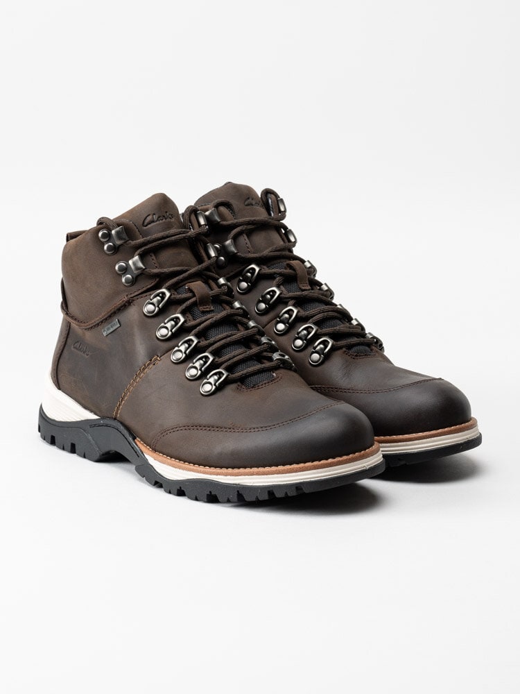 Clarks - ToptonPine GTX - Mörkbruna kängor med gore-tex