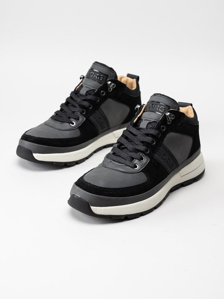 Björn Borg - H100 Mid Wtp M - Svarta höga sneakers i mocka