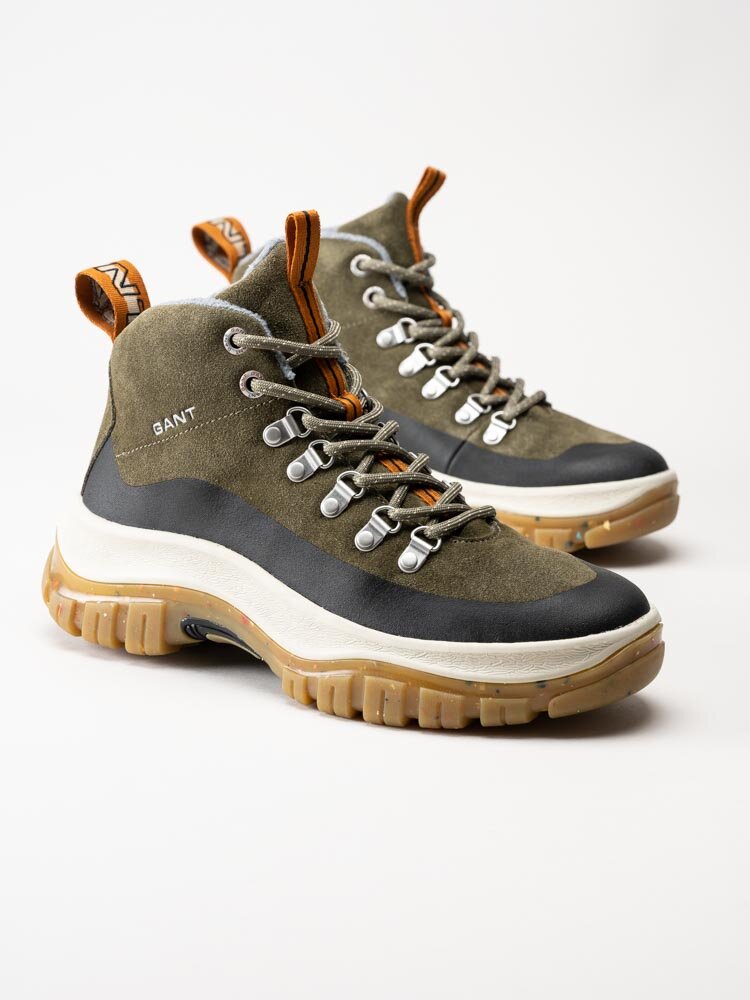 Gant Footwear - Hillark - Gröna fodrade kängor i mocka