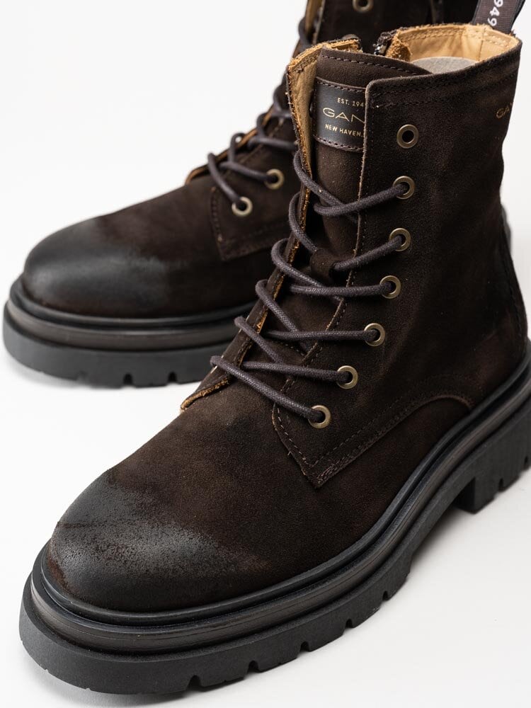Gant Footwear - Ramzee - Mörkbruna kängor i mocka