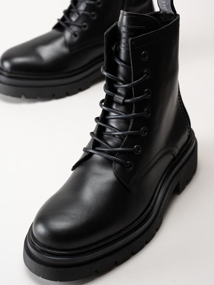 Gant Footwear - Ramzee - Svarta kängor i skinn