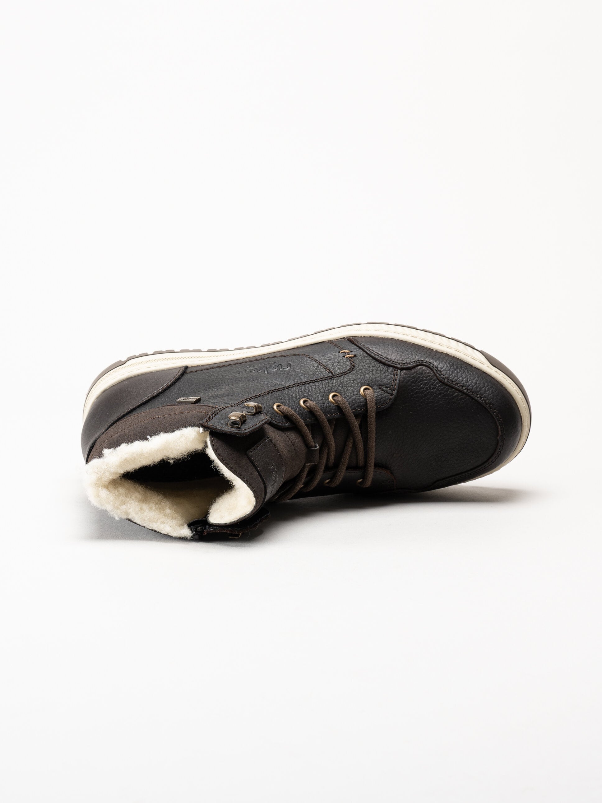 Rieker - Mörkbruna fodrade kängor