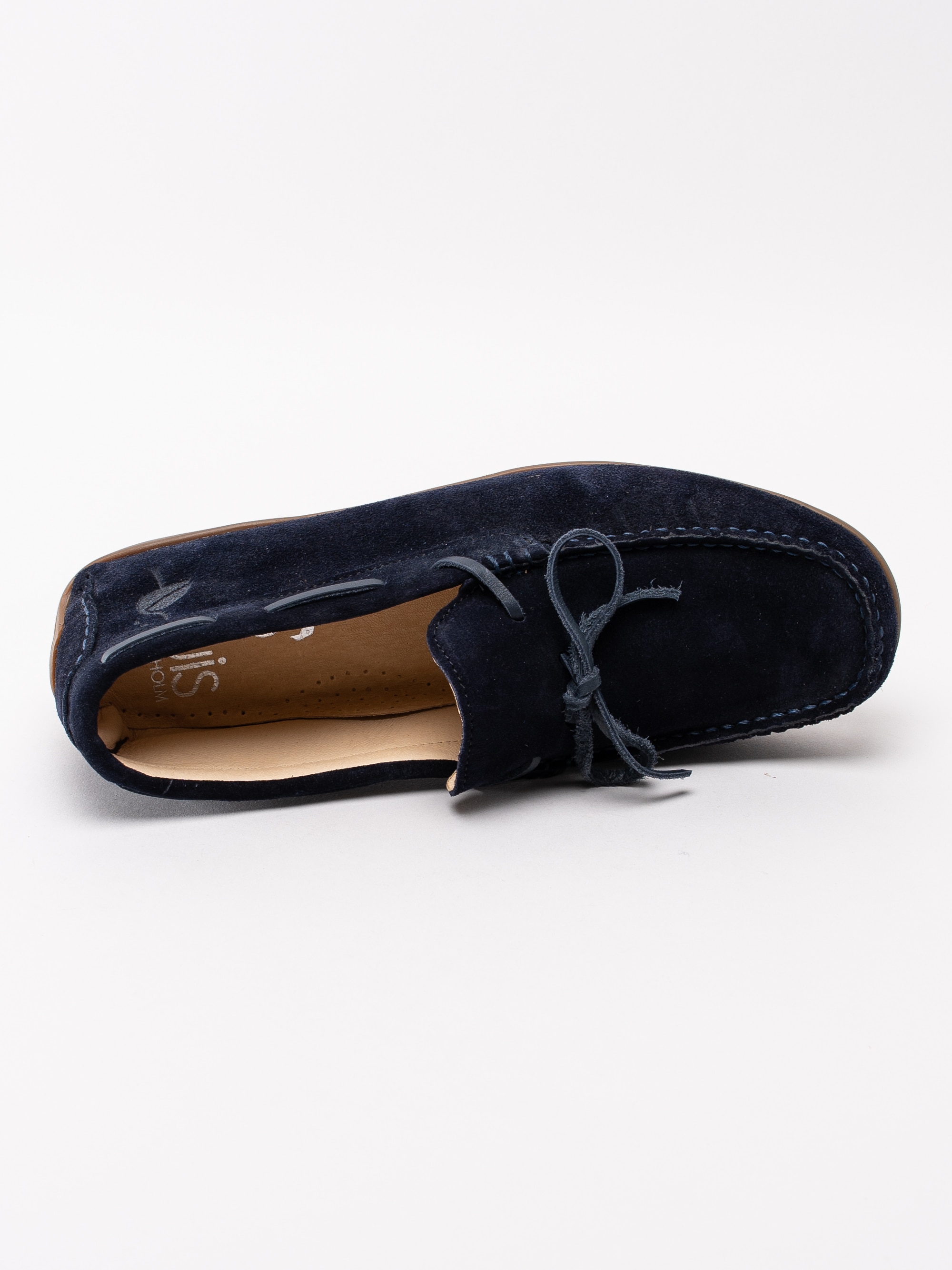 13191057 Luis Stockholm Loafers Blue mörkblå mockaloafers med rosett-4