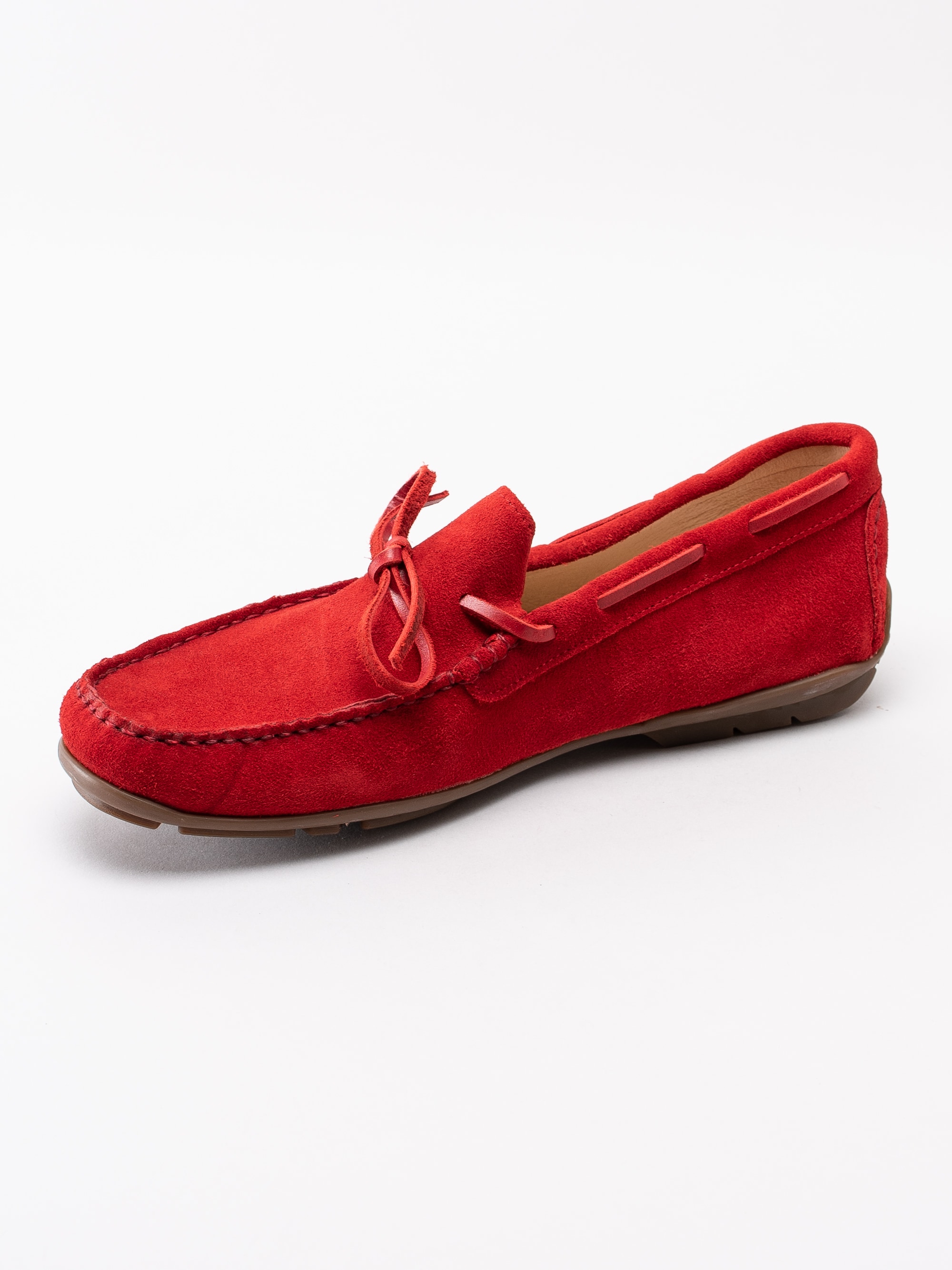 13191058 Luis Stockholm Loafers Red röda mockaloafers med rosett-2