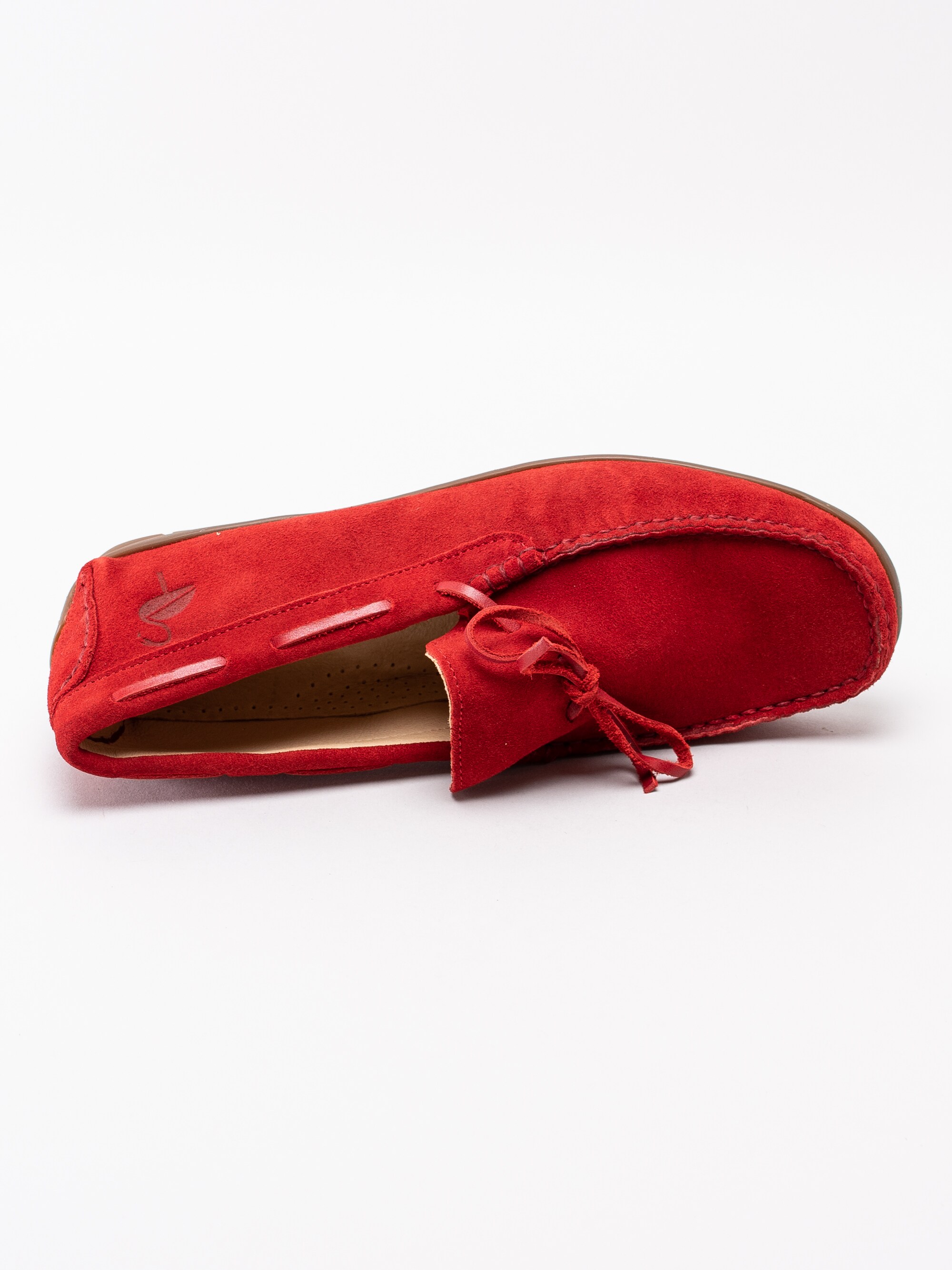 13191058 Luis Stockholm Loafers Red röda mockaloafers med rosett-4