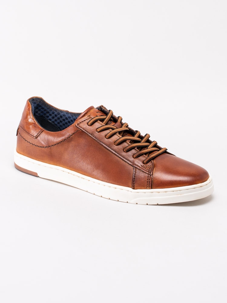 13201003 Bugatti 321-91801-4100 Bruna sneakers i skinn med elastisk snörning-1