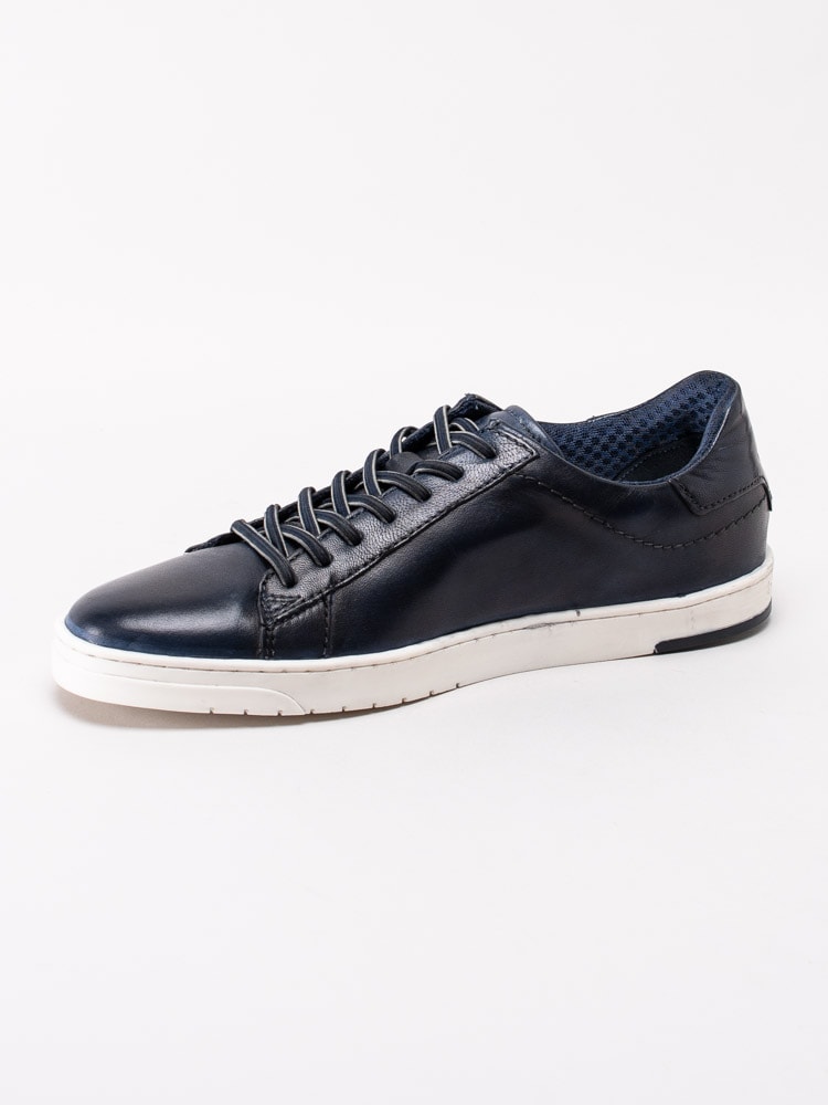 13201004 Bugatti 321-91801-4100 Mörkblå sneakers i skinn med elastisk snörning-2