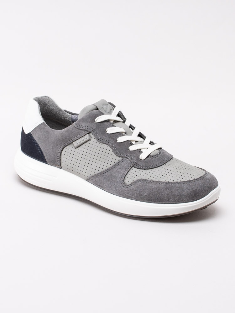 13201031 Ecco Soft 7 Runner M 460624-51837 Grå sneakers till herr i mocka-1