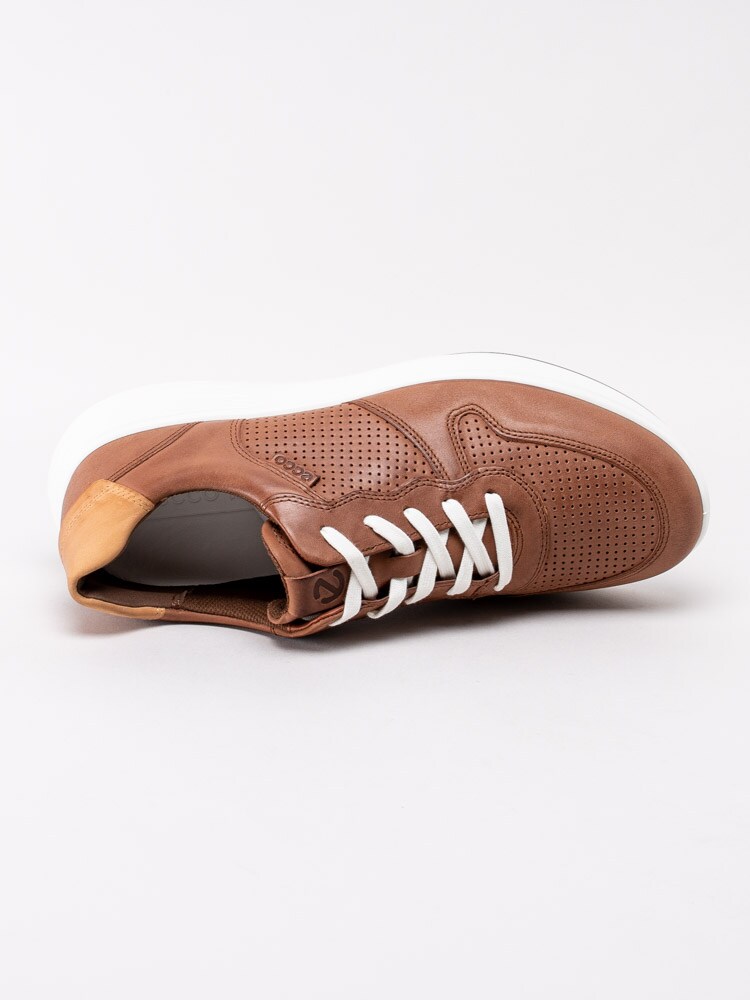 13201032 Ecco Soft 7 Runner Mens 460634-50436 Bruna sneakers i skinn med perforerade detaljer-4