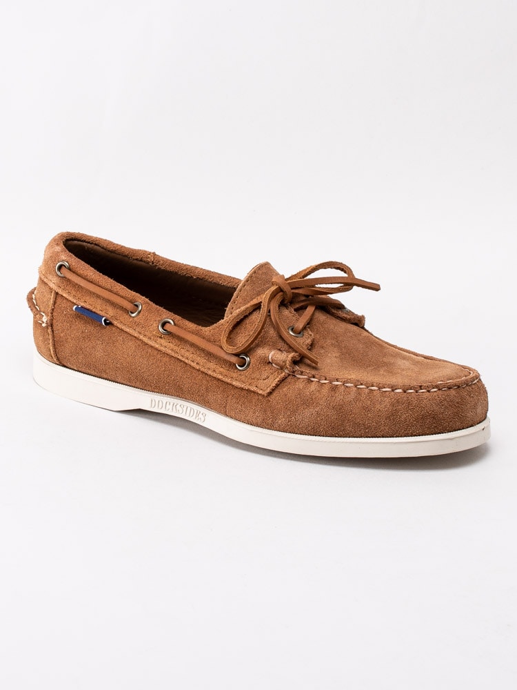 13201068 Sebago Docksides Portland Suede 7000G90907 Cognacbruna seglarskor i mocka-1