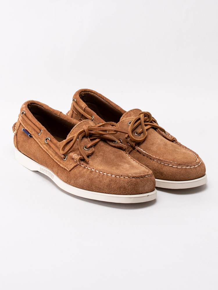 13201068 Sebago Docksides Portland Suede 7000G90907 Cognacbruna seglarskor i mocka-3