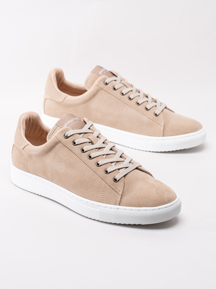 13201079 Philip Hog Selim Sand Beige klassiska sneakers i mocka-6