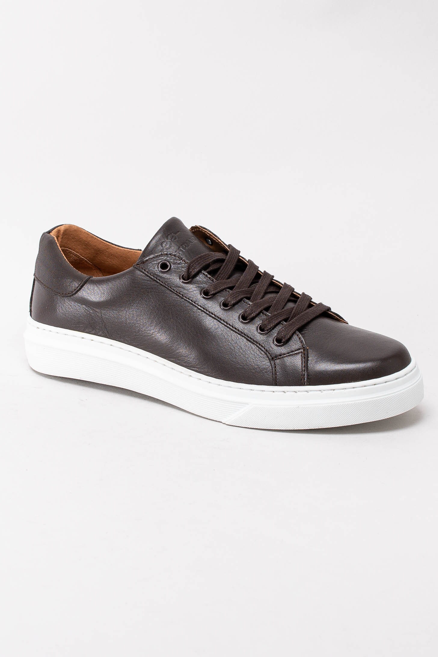 13203026 Marstrand Axel Dk Brown 7136013.61 Mörkbruna sneakers i skinn-1
