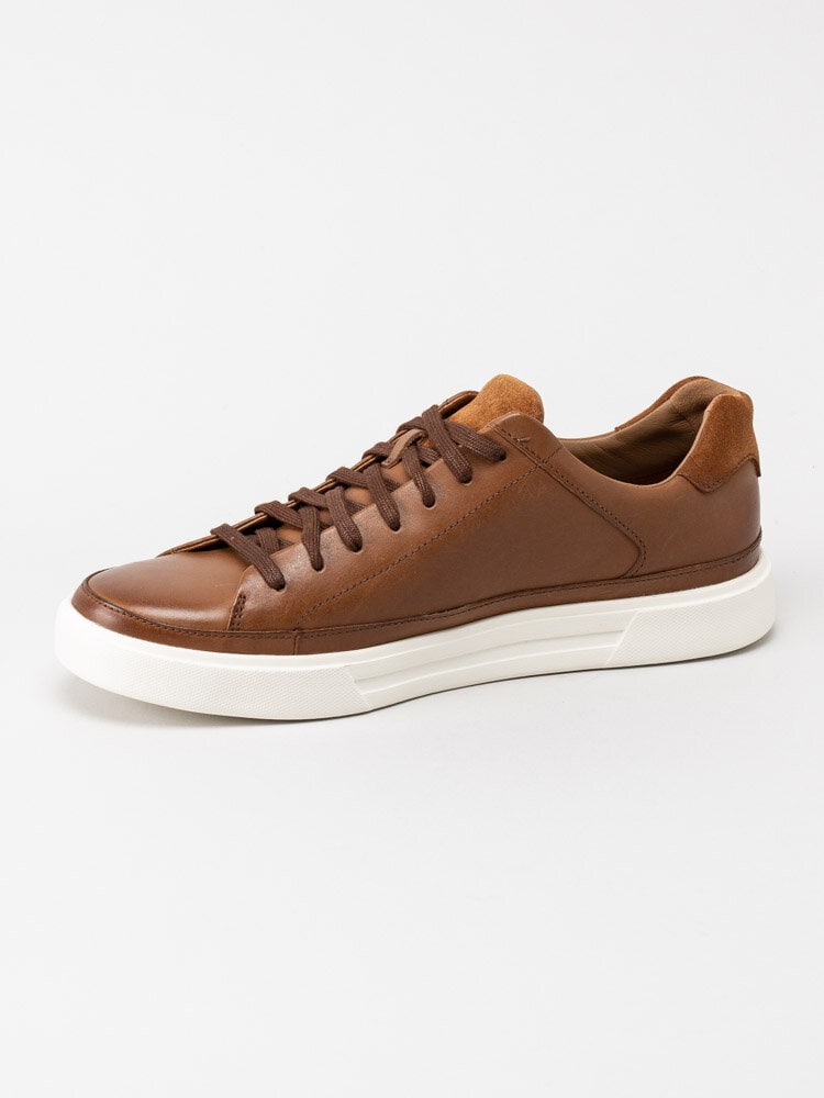 Clarks - Un Costa Tie - Bruna sneakers i skinn