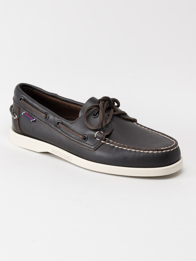 Sebago - Docksides Portland - Mörkbruna seglarskor i skinn