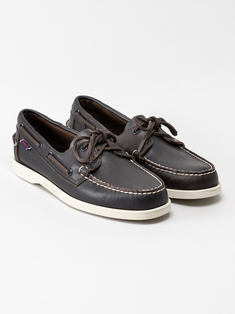 Sebago - Docksides Portland - Mörkbruna seglarskor i skinn