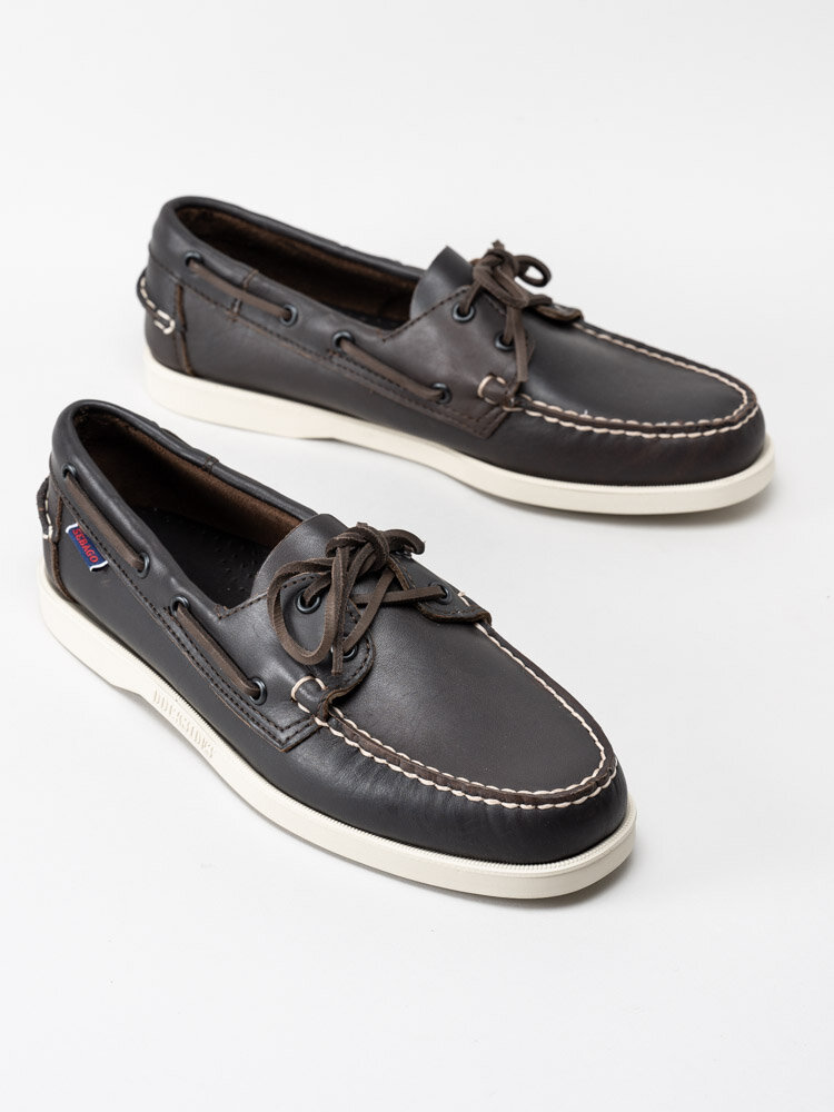 Sebago - Docksides Portland - Mörkbruna seglarskor i skinn