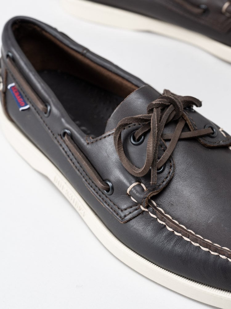 Sebago - Docksides Portland - Mörkbruna seglarskor i skinn