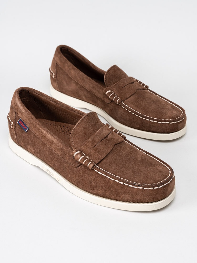 Sebago - Dan Boat Flesh Out - Mörkbruna seglarskor i mocka