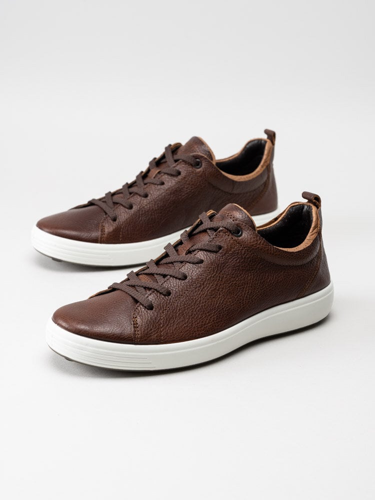 Ecco - Soft 7 Men - Bruna sneakers i skinn