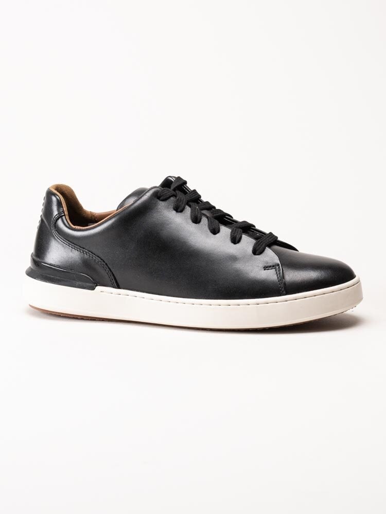 Clarks - Courtlite Lace - Svarta sneakers i skinn