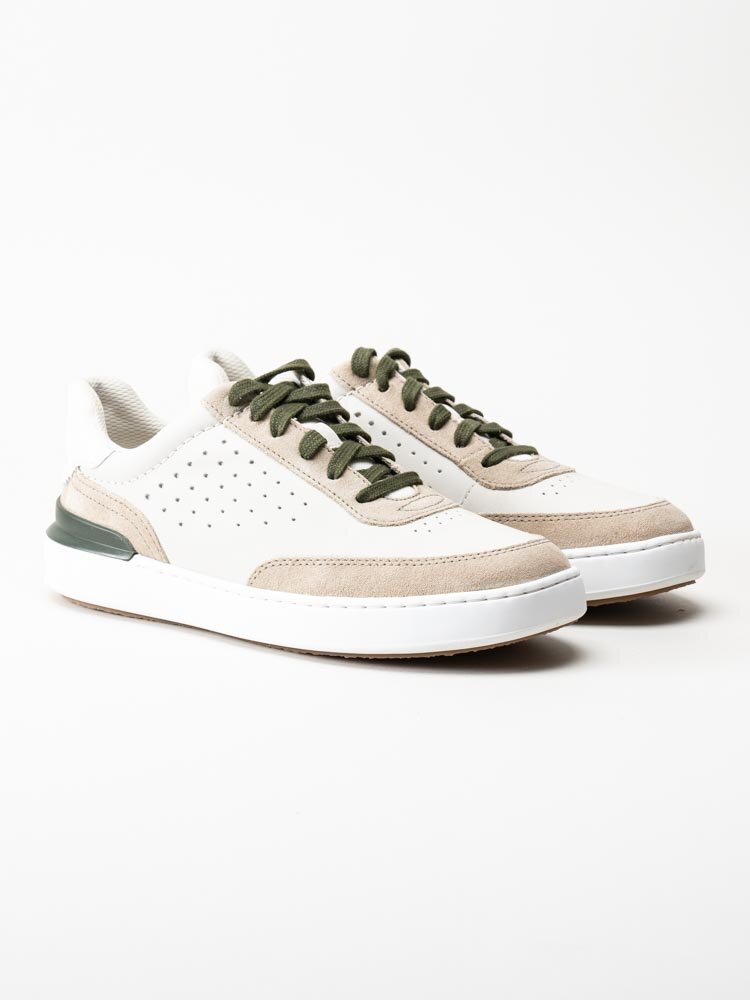 Clarks - Courtlite Tor - Beige sneakers i skinn