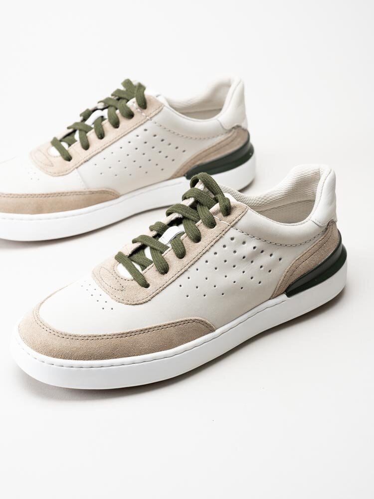 Clarks - Courtlite Tor - Beige sneakers i skinn