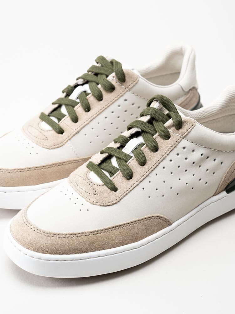 Clarks - Courtlite Tor - Beige sneakers i skinn