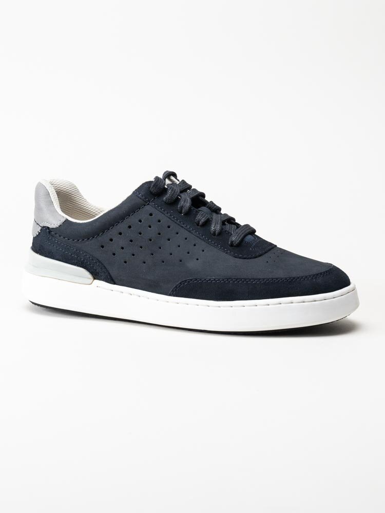 Clarks - Courtlite Tor - Mörkblå sneakers i nubuck