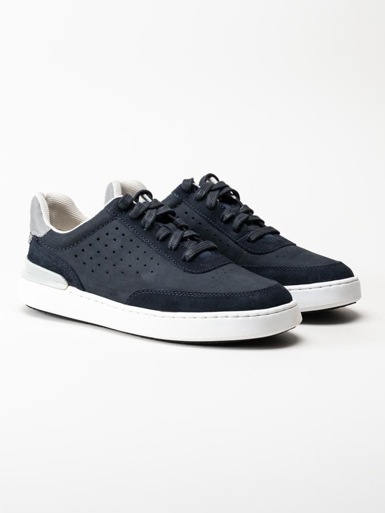 Clarks - Courtlite Tor - Mörkblå sneakers i nubuck