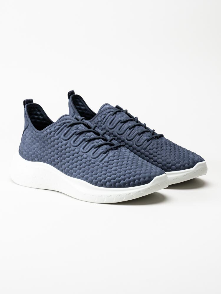 Ecco - Therap M Sneaker - Marinblå sneakers i skinn med struktur