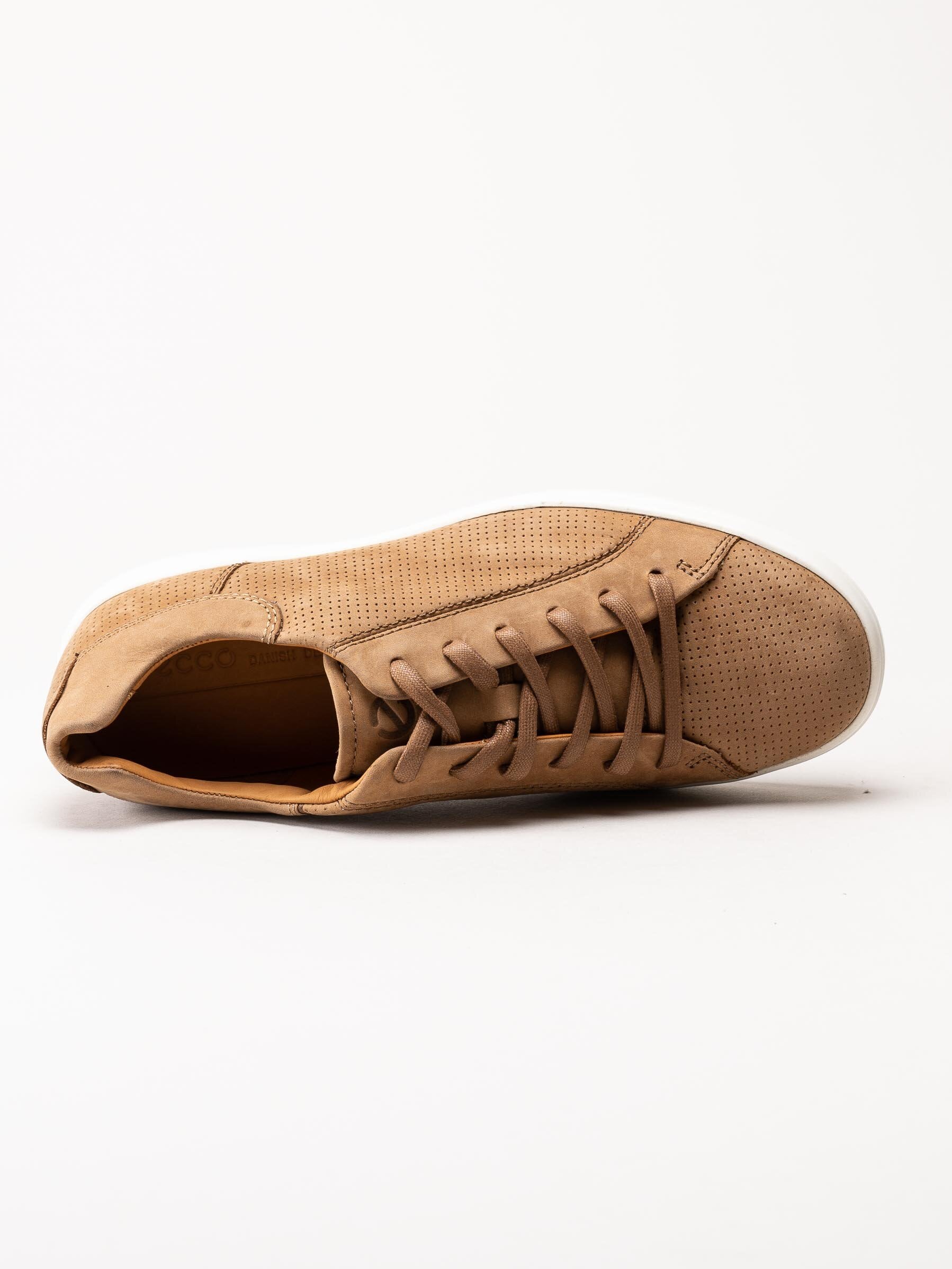 Ecco - Soft 7 M - Ljusbruna sneakers i nubuck