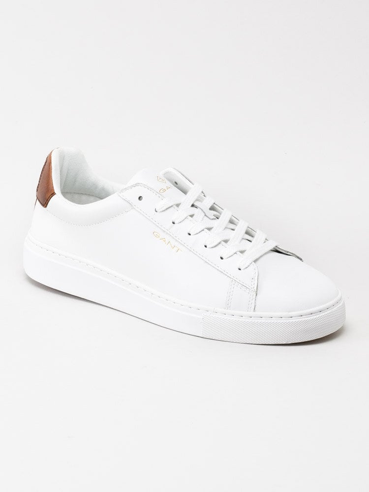 Gant Footwear - Mc Julien - Vita sneakers i skinn med bruna detaljer